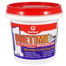 Red Devil 0542 ONETIME Lightweight Spackling, 1/2 Pint, White, 8 Ounce